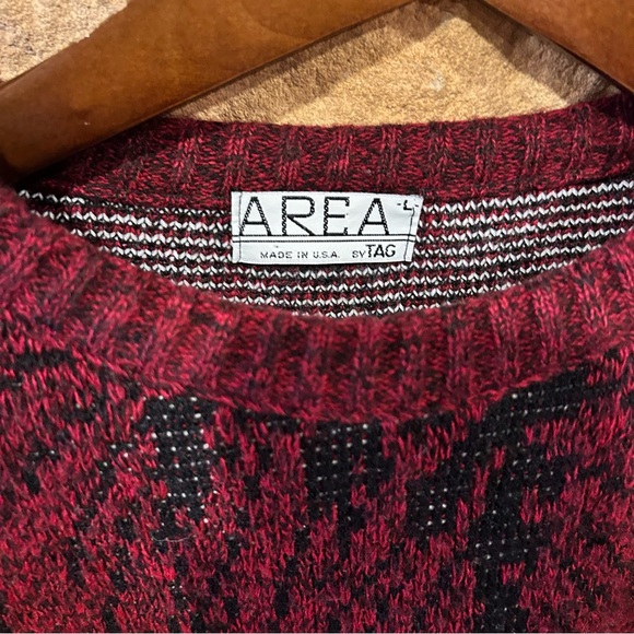 AREA Red and Black Knit‎ Sweater - Picture 3 of 4